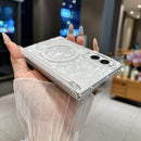 Pearlescent Shell Texture Magnetic Ring Phone Case For Galaxy Z Fold 8 5G