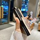 Side Clamp Central Axis Lambskin Leather Holder Magnetic Phone Case with Wrist Strap, For Galaxy Z Fold8 5G