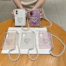 Side Clip Axis Magnetic Pearlescent Shell Texture Phone Case with Bracelet, For Galaxy Z Fold8 5G