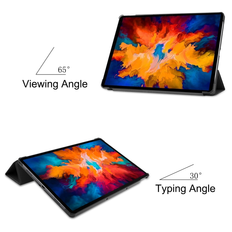 For Lenovo Tab P11 Pro (TB-XJ706F) Custer Texture Horizontal Flip Sleep / Wake-up Function