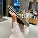 For Samsung Galaxy Z Fold 8 5G Electroplated Diamond Style Vegan Leather Phone Case