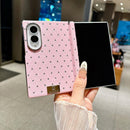 For Samsung Galaxy Z Fold 8 5G Electroplated Diamond Style Vegan Leather Phone Case