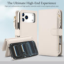 Detachable 2 in 1 Zipper Wallet Magnetic Phone Case with Lanyard For iPhone 17e / 16e