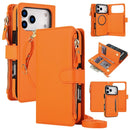 Detachable 2 in 1 Zipper Wallet Magnetic Phone Case with Lanyard For iPhone 17e / 16e