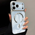 Water Ripple PC Magnetic Leather Phone Case, For iPhone 17 Pro