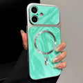 Water Ripple PC Magnetic Vegan Leather Phone Case For iPhone 17