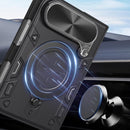 CD Texture Sliding Camshield Magnetic Holder Phone Case, For iPhone Duo