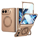 For iPhone Duo Rotation Magnetic Ring Holder Hinge Integrated Film Phone Case