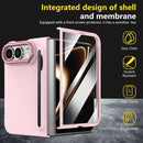 Integrated Skin Feel Lens Folding Holder Pen Slot Shockproof Phone Case with Pen, For iPhone Fold