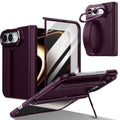 Film Integrated Lens Frame Bracket Phone Case with Wristband, For iPhone Duo