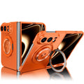 For iPhone Fold 360 Rotation Ring Holder MagSafe Shockproof PC Phone Case