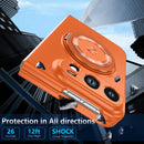 For iPhone Fold 360 Rotation Ring Holder MagSafe Shockproof PC Phone Case