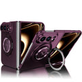 For iPhone Fold 360 Rotation Ring Holder MagSafe Shockproof PC Phone Case