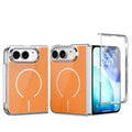 Integrated Glass Scratch Resistant Magnetic Phone Case, For iPhone Duo
