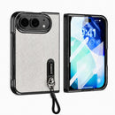 For iPhone Duo Integrated Film Phone Case with Wrist Strap