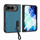 For iPhone Duo Integrated Film Phone Case with Wrist Strap