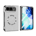 For iPhone Duo Glitter Powder Magnetic Integrated Film Phone Case