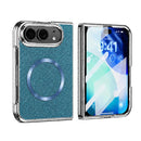 For iPhone Duo Glitter Powder Magnetic Integrated Film Phone Case