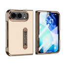 For iPhone Duo i.Crystal Electroplated Kickstand Integrated Film Phone Case