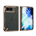 For iPhone Duo Kevlar Texture Built-in Stylus Integrated Film Phone Case