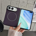 For iPhone Duo Textured Fine Circle Magnetic Phone Case