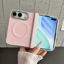 For iPhone Duo Rebound Hinge Electroplated Faux-Leather Magnetic Phone Case