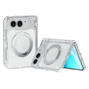Terminator Style Glitter Powder Magnetic Holder Phone Case, For iPhone Duo
