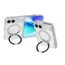 Terminator Style Glitter Powder Magnetic Holder Phone Case, For iPhone Duo