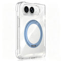 Crystal Clear Magnetic Phone Case with 360 Rotation Holder, For iPhone Duo