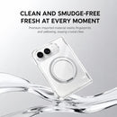 Crystal Clear Magnetic Phone Case with 360 Rotation Holder, For iPhone Duo