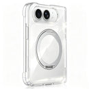 Crystal Clear Magnetic Phone Case with 360 Rotation Holder, For iPhone Duo