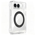 Crystal Clear Magnetic Phone Case with 360 Rotation Holder, For iPhone Duo