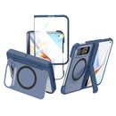 For iPhone Duo Integrated Skin-Friendly Magnetic Phone Case with Holder