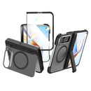 For iPhone Duo Integrated Skin-Friendly Magnetic Phone Case with Holder