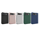For iPhone Duo Integrated Flip Cover Holder Spray-Coated Finish Magnetic Phone Case