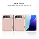 For iPhone Duo Integrated Flip Cover Holder Spray-Coated Finish Magnetic Phone Case