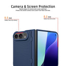 For iPhone Duo Integrated Flip Cover Holder Spray-Coated Finish Magnetic Phone Case