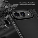 For iPhone Duo Integrated Flip Cover Holder Spray-Coated Finish Magnetic Phone Case