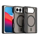 For iPhone Duo TPU Hybrid PC Magnetic Frosted Central Axis Phone Case