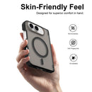 For iPhone Duo TPU Hybrid PC Magnetic Frosted Central Axis Phone Case