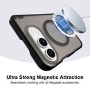 For iPhone Duo TPU Hybrid PC Magnetic Frosted Central Axis Phone Case
