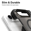 For iPhone Duo TPU Hybrid PC Magnetic Frosted Central Axis Phone Case