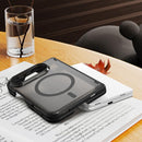 For iPhone Duo TPU Hybrid PC Magnetic Frosted Central Axis Phone Case