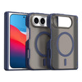For iPhone Duo TPU Hybrid PC Magnetic Frosted Central Axis Phone Case