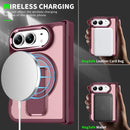 For iPhone Duo Invisible Fold Holder Magnetic Phone Case