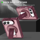 For iPhone Duo Invisible Fold Holder Magnetic Phone Case