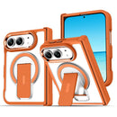 For iPhone Duo Invisible Fold Holder Magnetic Phone Case