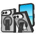 For iPhone Duo Invisible Fold Holder Magnetic Phone Case