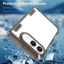 For iPhone Duo PC Hybrid TPU Airbag Folding Center Axis Phone Case