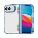 For iPhone Duo PC Hybrid TPU Airbag Folding Center Axis Phone Case